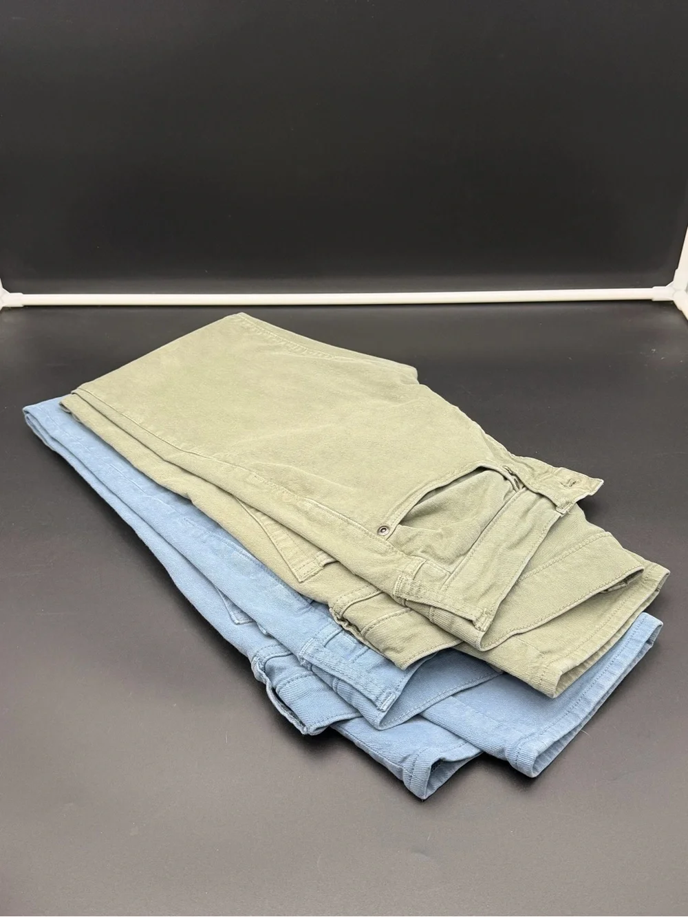 J. Crew Olive and Light Blue Slim Jeans